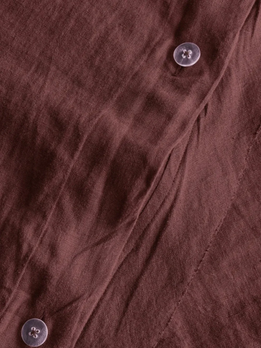 European Linen Double Flange Frayed Edge Duvet Cover Burgundy